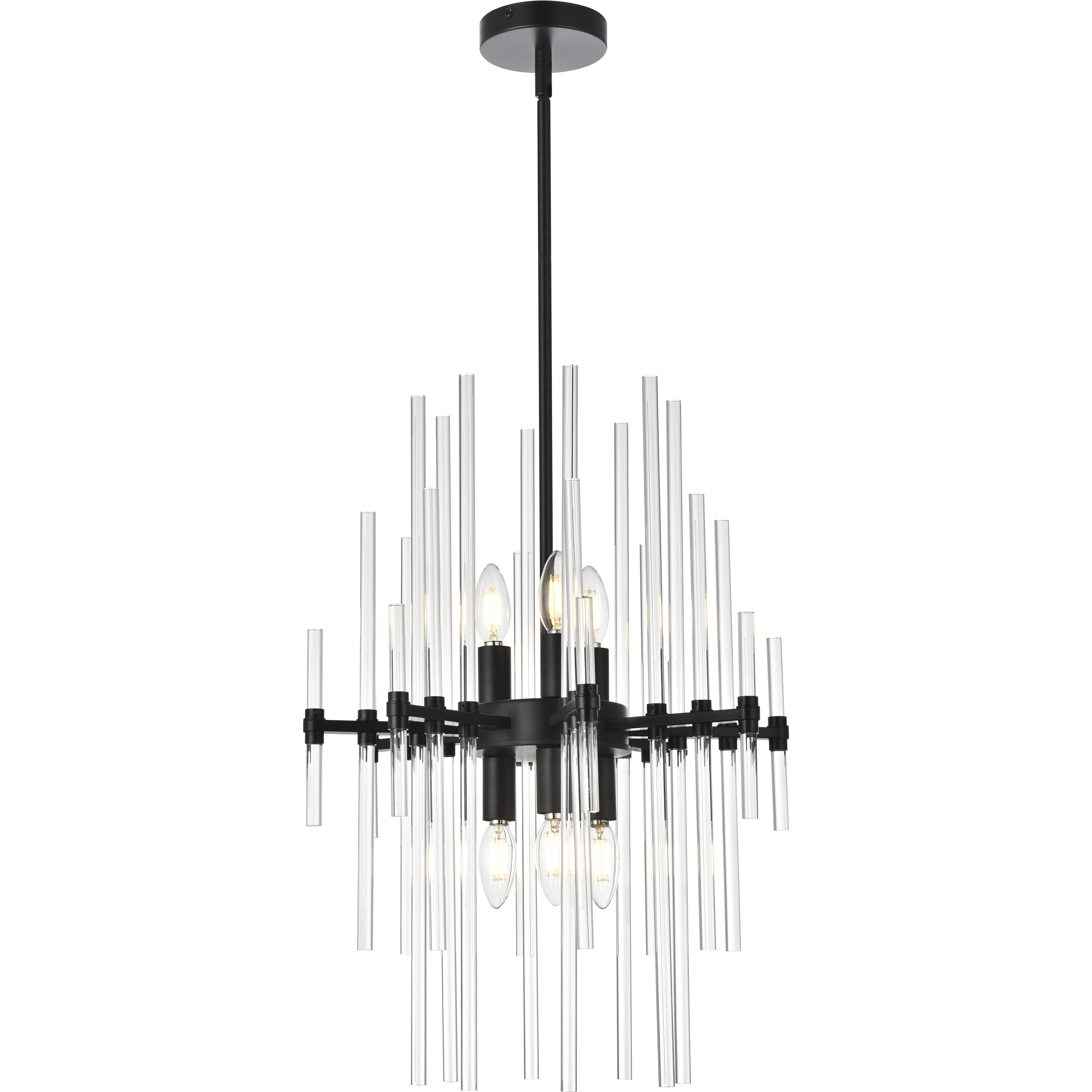 Sienna 6 Light 17 inch Black Pendant Ceiling Light