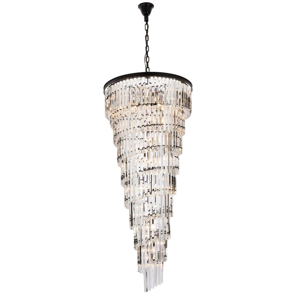 Elegant Lighting 1201SR30MB/RC Sydney 35 Light 30 inch Matte