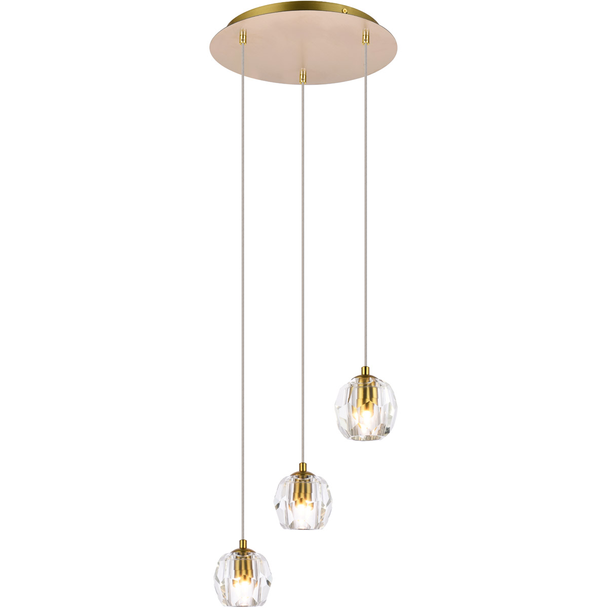 Eren 3 Light 11.8 inch Gold Pendant Ceiling Light