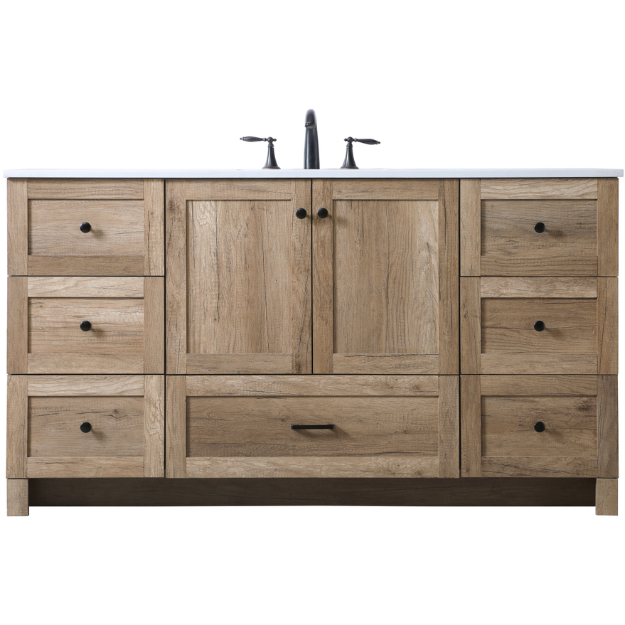 Elegant Lighting VF2860NT Soma 60 X 19 X 34 inch Natural Oak