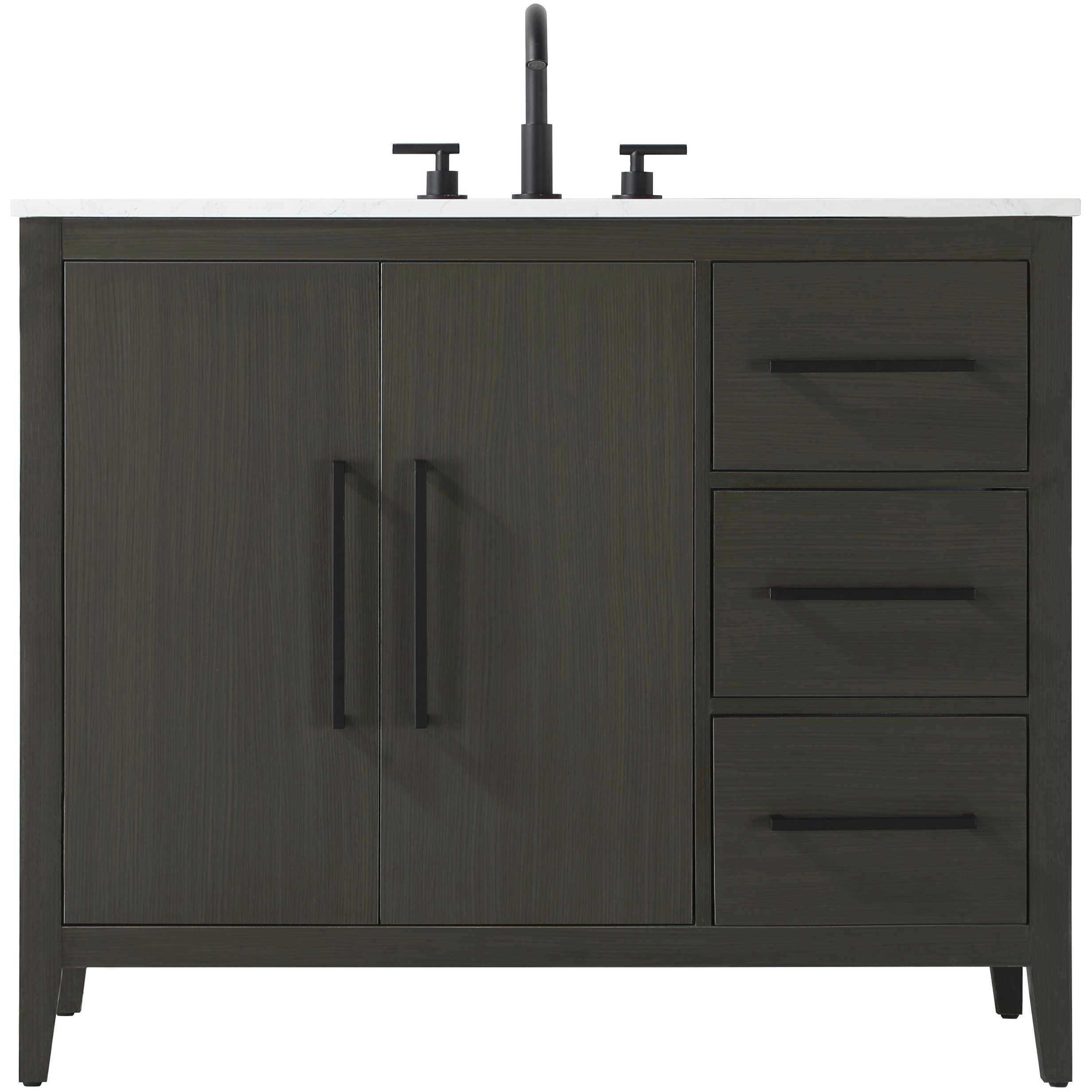 Millie 42 X 35 inch Mocha Brown Bathroom Vanity Cabinet