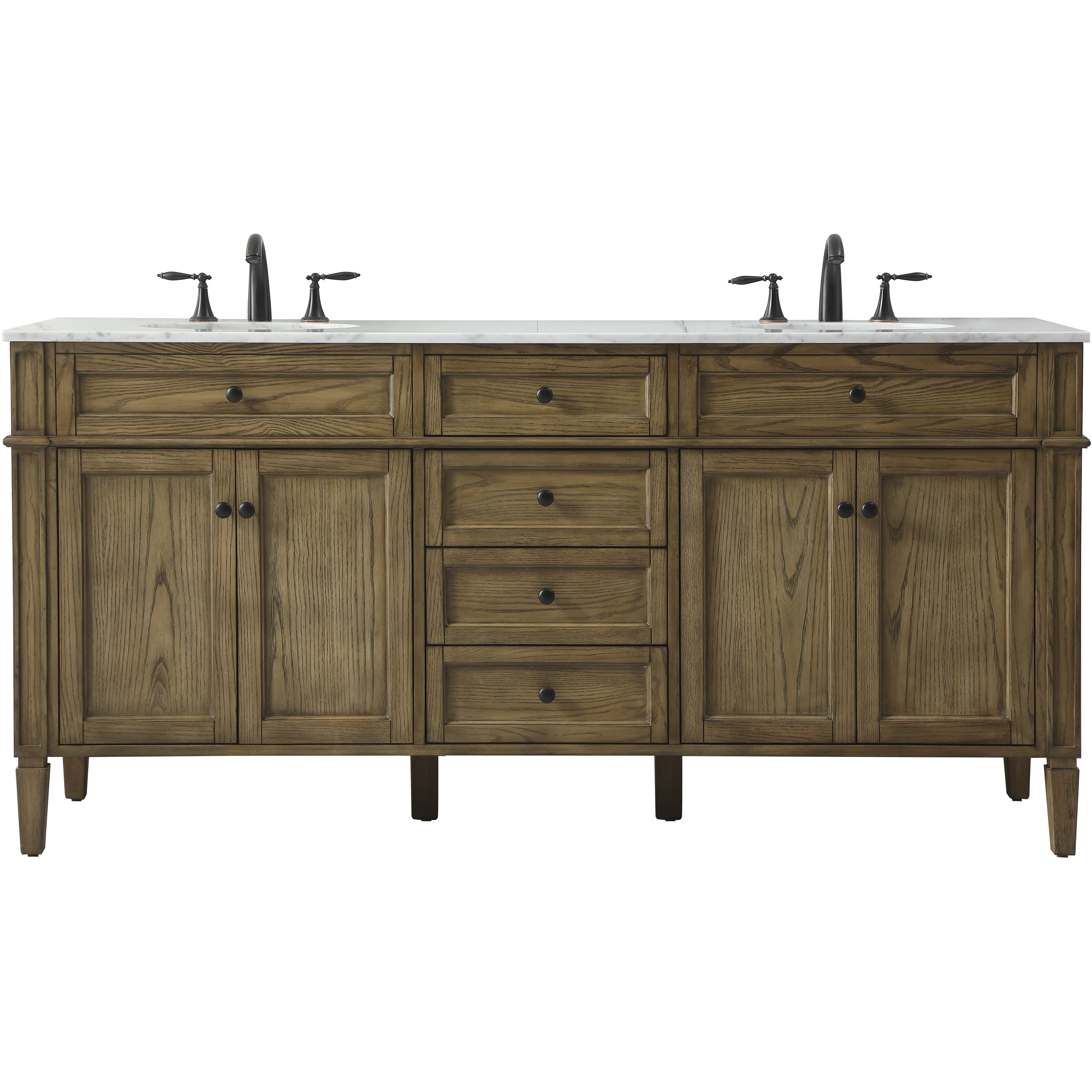 Park Avenue 72 X 21.5 X 35 inch Driftwood Vanity Sink Set in Dark Walnut