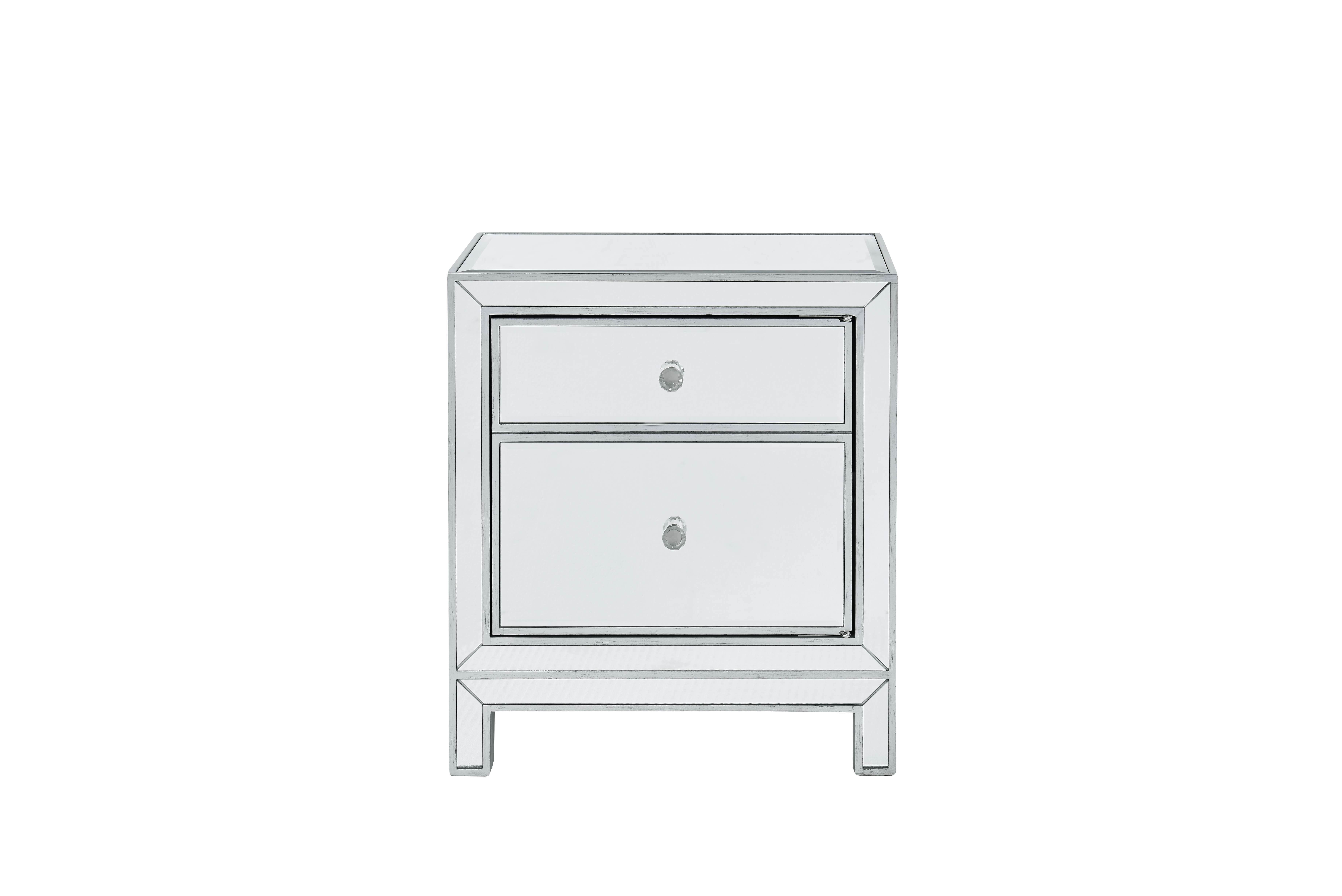 Reflexion 24 X 21 inch Antique Silver Nightstand in Antique Sliver