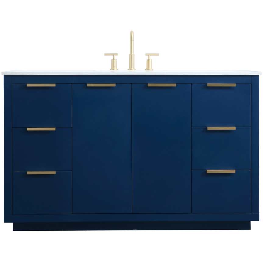 Blake 54 X 22 X 34 inch Blue Vanity Sink Set