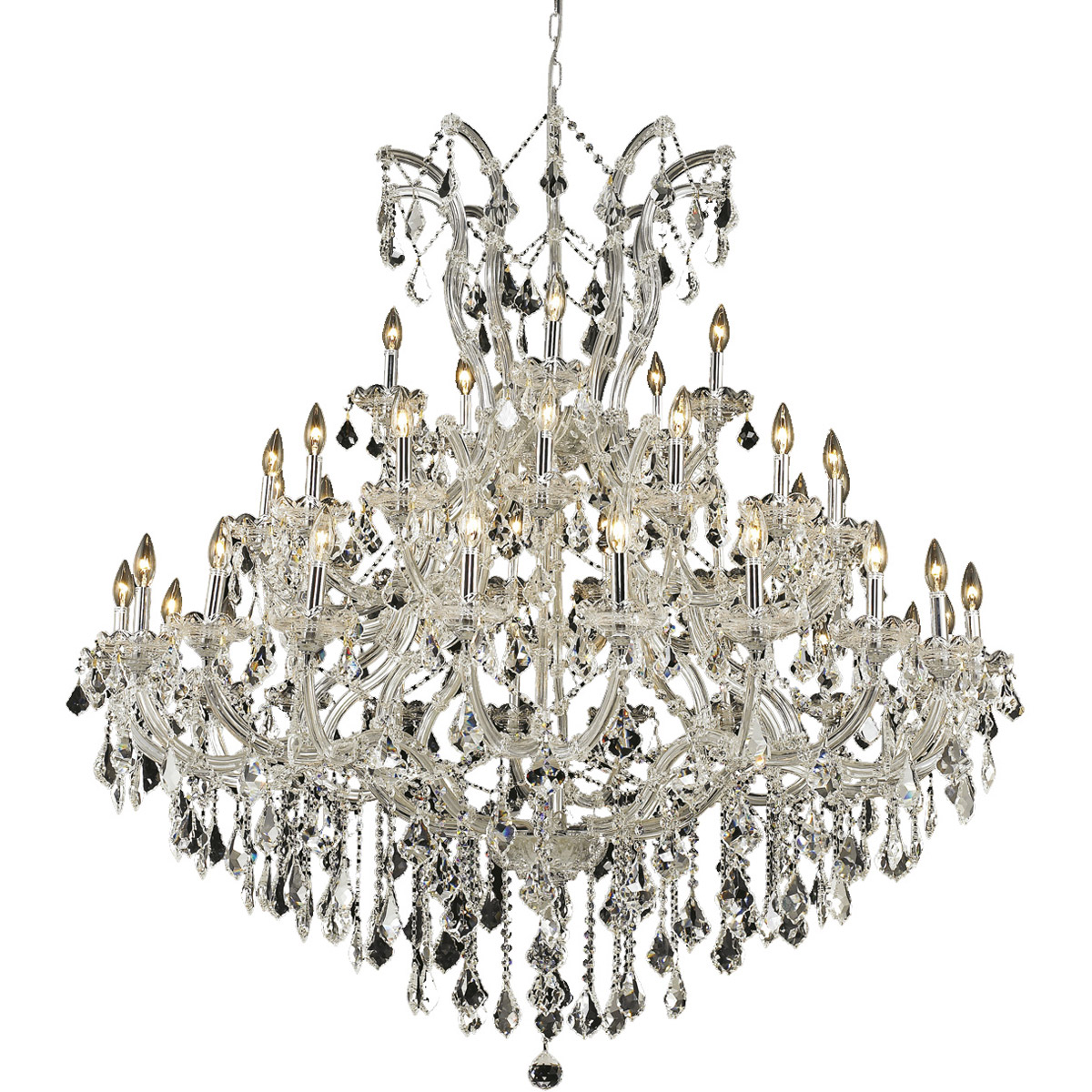 Elegant Lighting 2800G52C/RC Maria Theresa 41 Light 52 inch Chrome