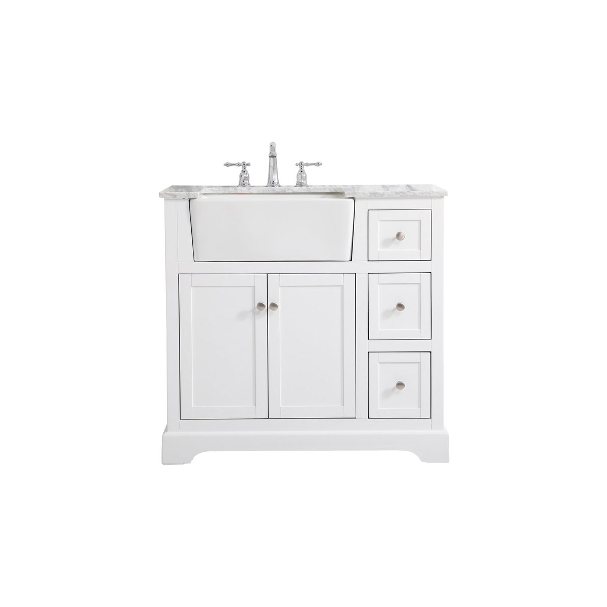 Franklin 36 X 22 X 34.75 inch White Bathroom Vanity Cabinet