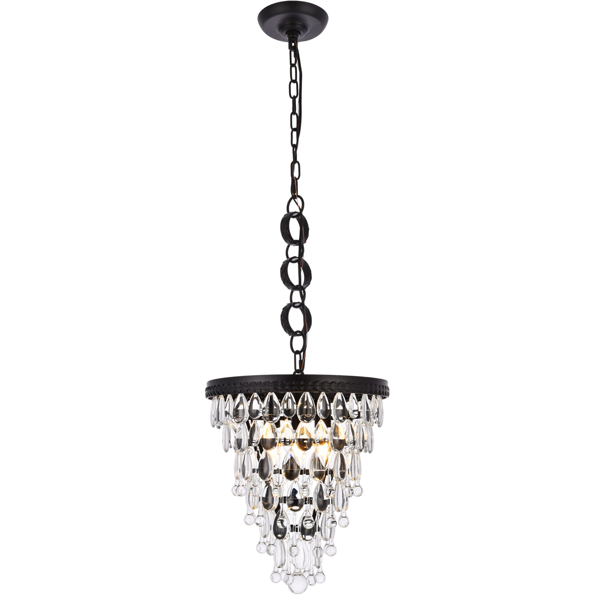 Nordic 3 Light 13 inch Black Pendant Ceiling Light