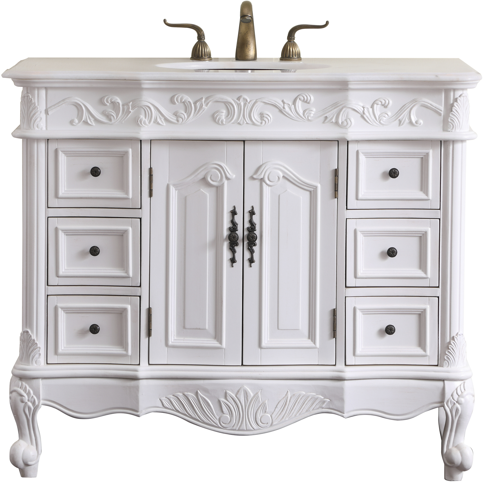 Oakland 84 X 22 X 72 inch Antique White Vanity Sink Set