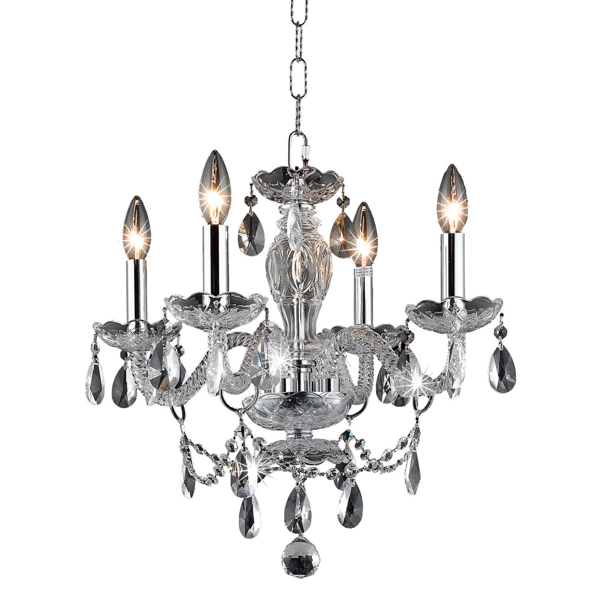 Princeton 4 Light 17 inch Chrome Pendant Ceiling Light