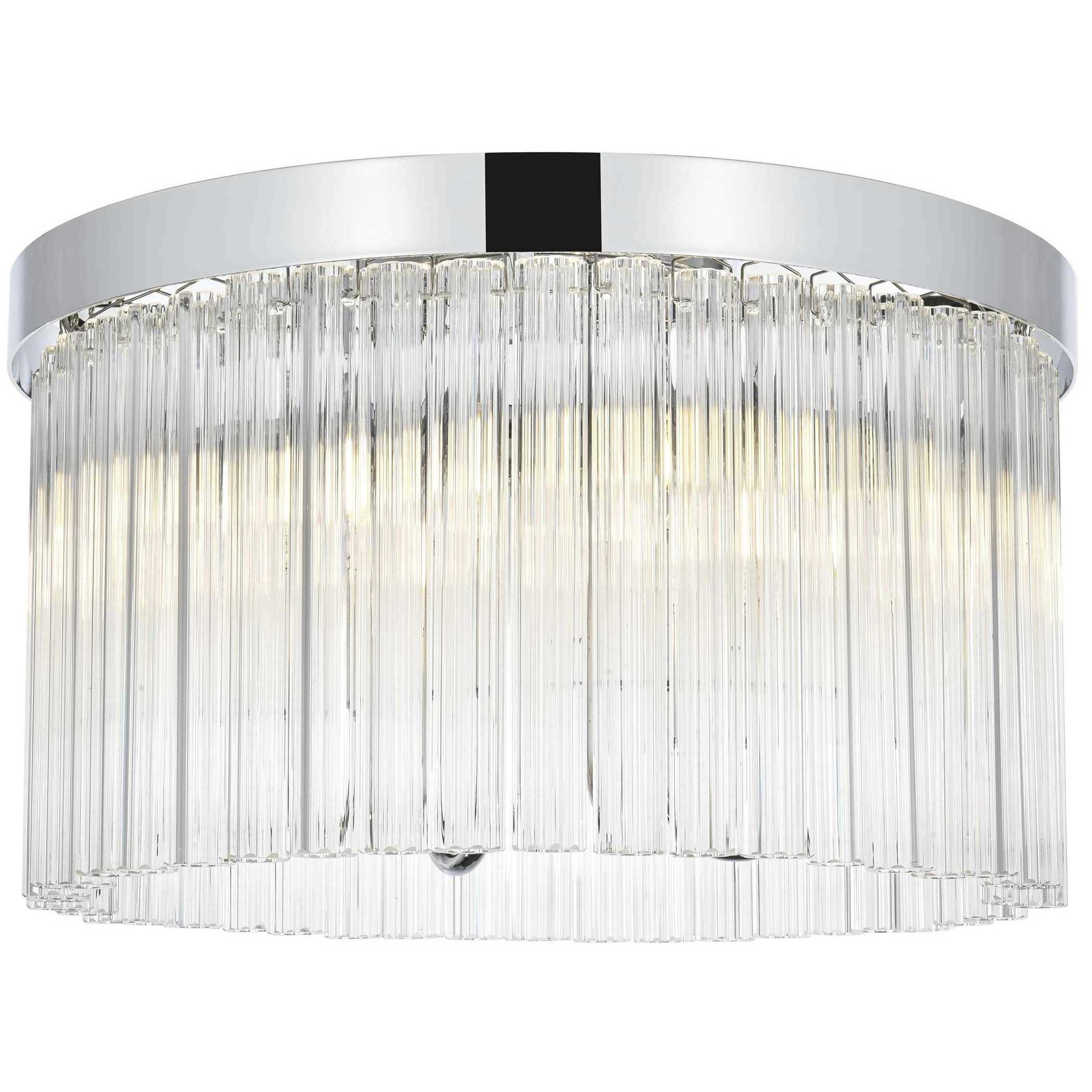 Harlow 4 Light 16 inch Chrome Flush Mount Ceiling Light