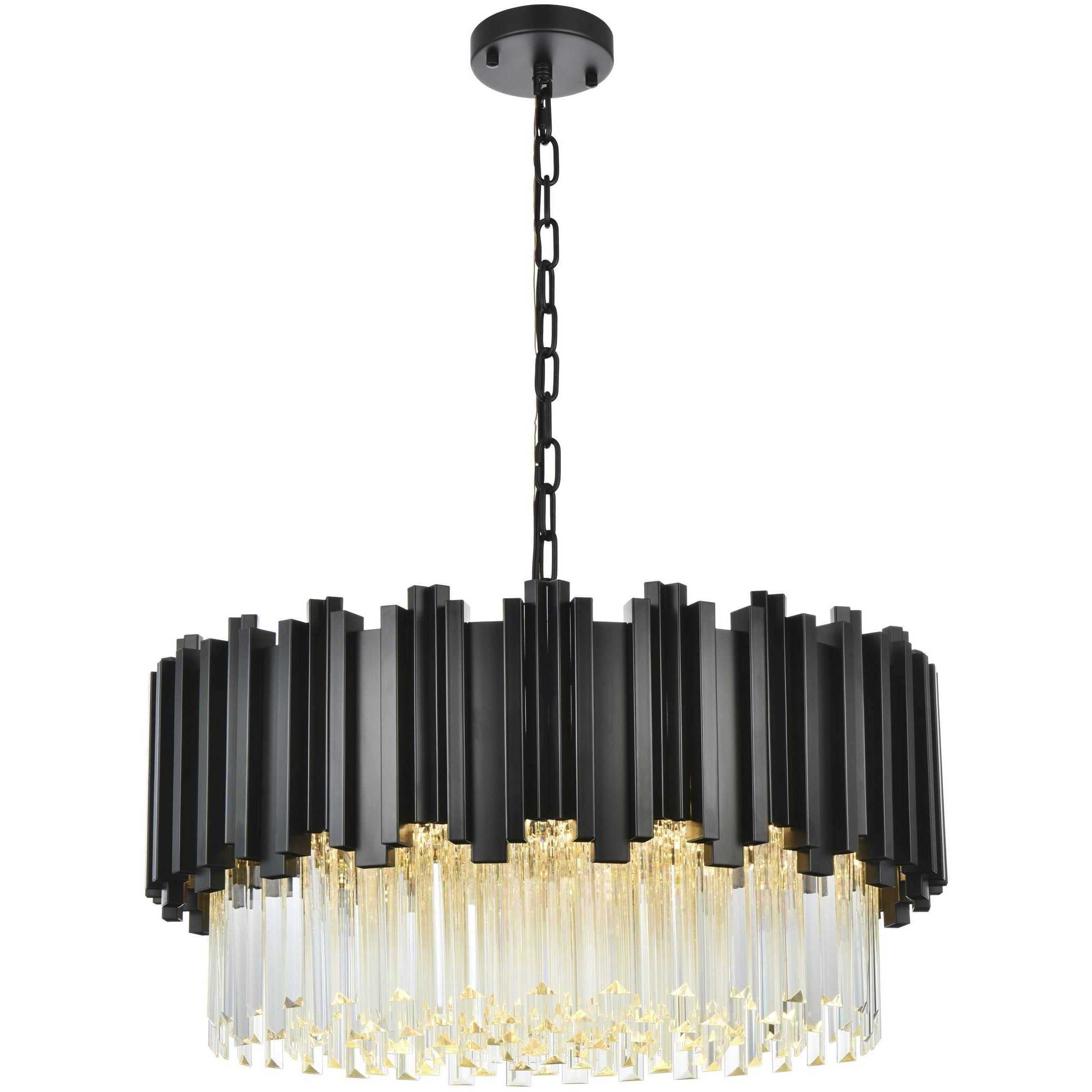 Willow 8 Light 24 inch Black Chandelier Ceiling Light