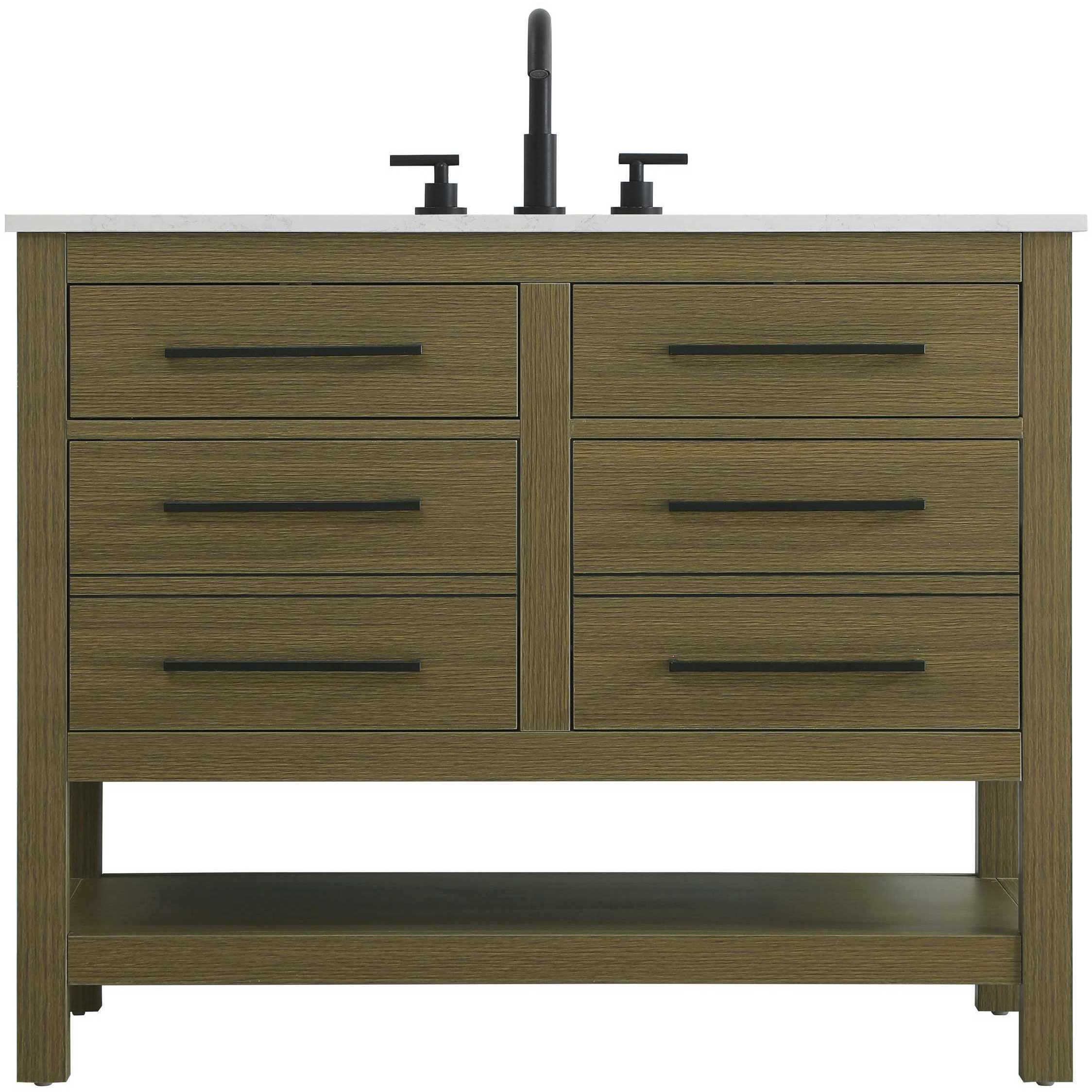 Karson 42 X 34 inch Chestnut Brown Bathroom Vanity Cabinet in Not Included
