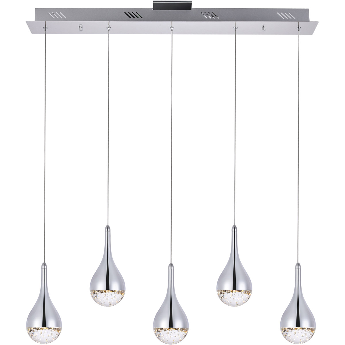 Amherst LED 34 inch Chrome Chandelier Ceiling Light