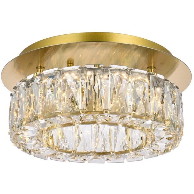 Monroe 1 Light 12 inch Gold Flush Mount Ceiling Light