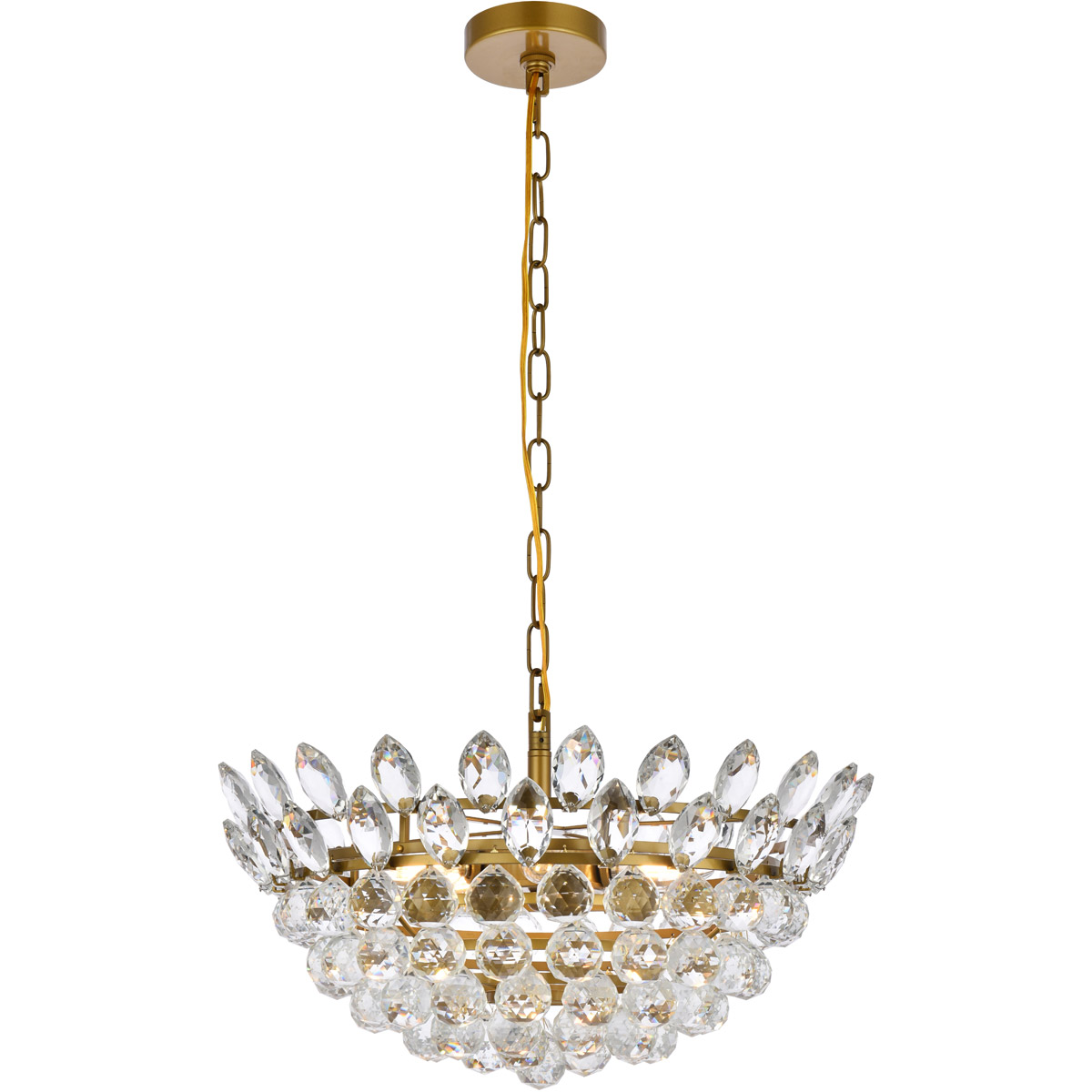 Emilia 5 Light 20 inch Brass Pendant Ceiling Light