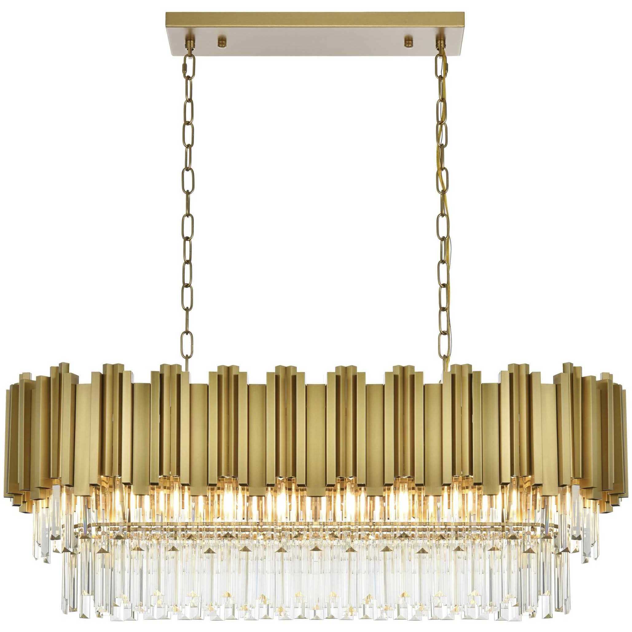 Willow 9 Light 14 inch Satin Gold Chandelier Ceiling Light
