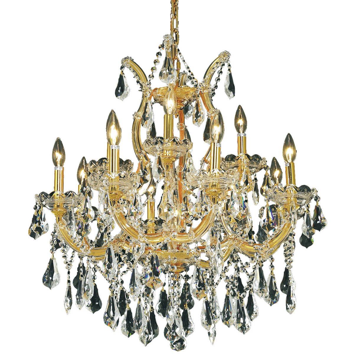 Maria Theresa 13 Light 27 inch Gold Dining Chandelier Ceiling Light in Clear