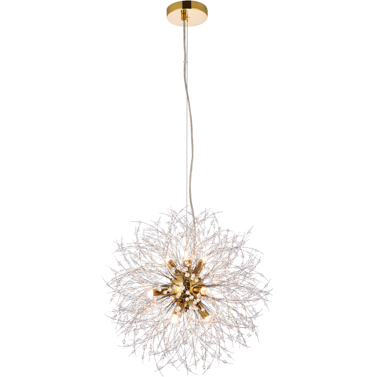 Solace 9 Light 17.7 inch Gold Pendant Ceiling Light