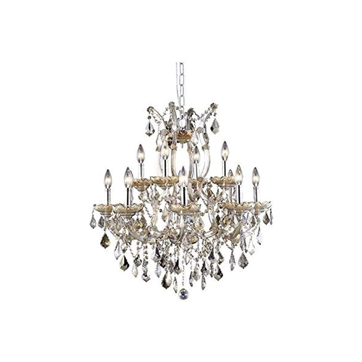 Maria Theresa 13 Light 27 inch Golden Teak Dining Chandelier Ceiling Light in Royal Cut