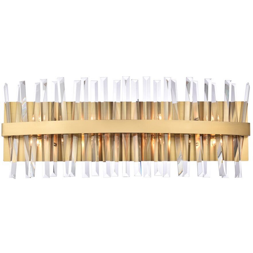 Serephina 8 Light 30 inch Satin Gold Bath Sconce Wall Light
