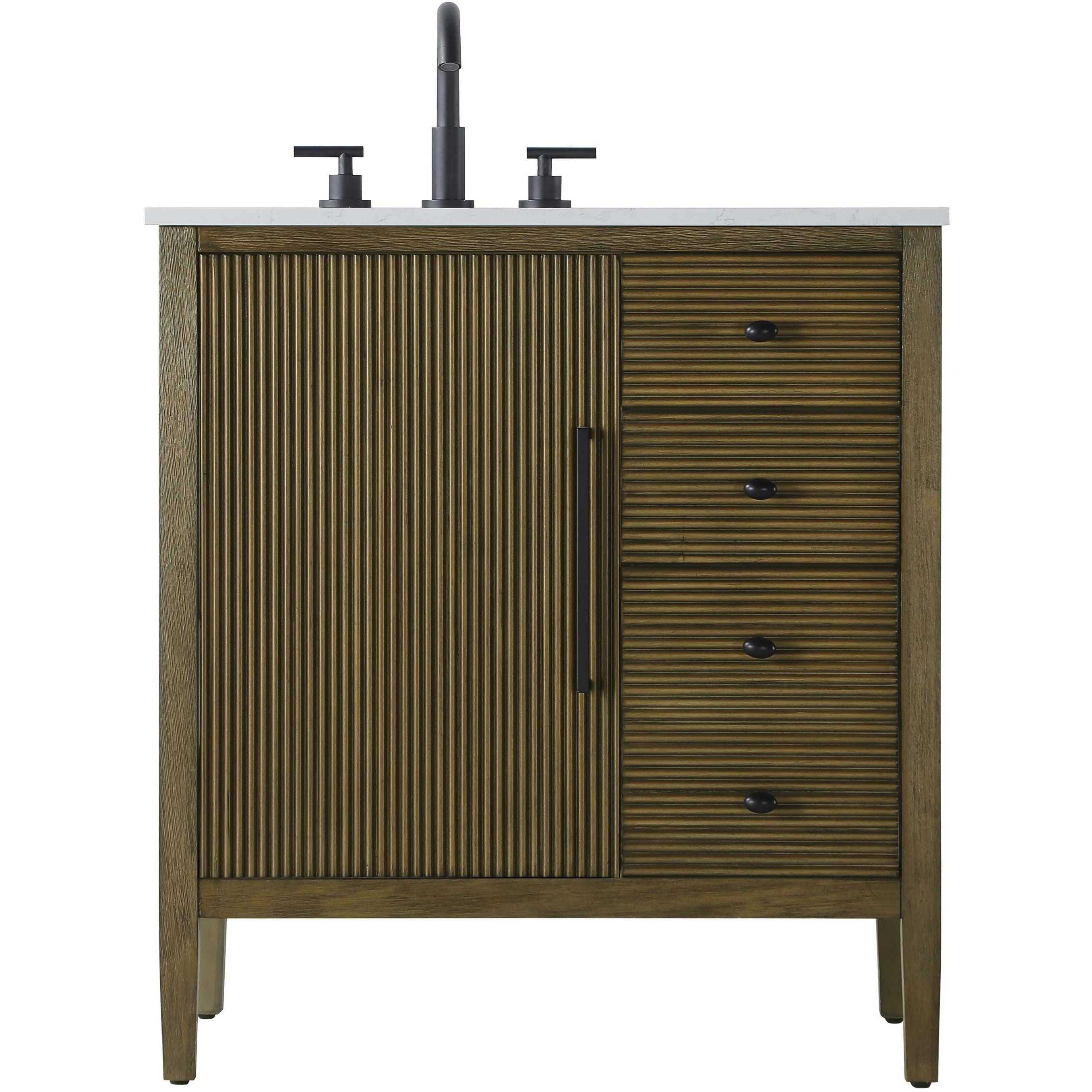 Blakely 32 X 34 inch Hazel Oak Bathroom Vanity Cabinet