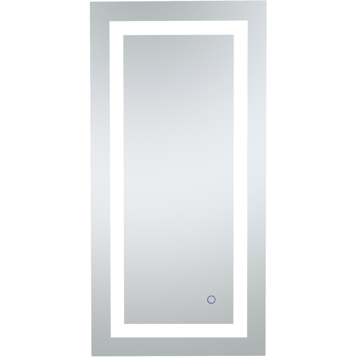 Helios 36 X 18 inch Silver Lighted Wall Mirror