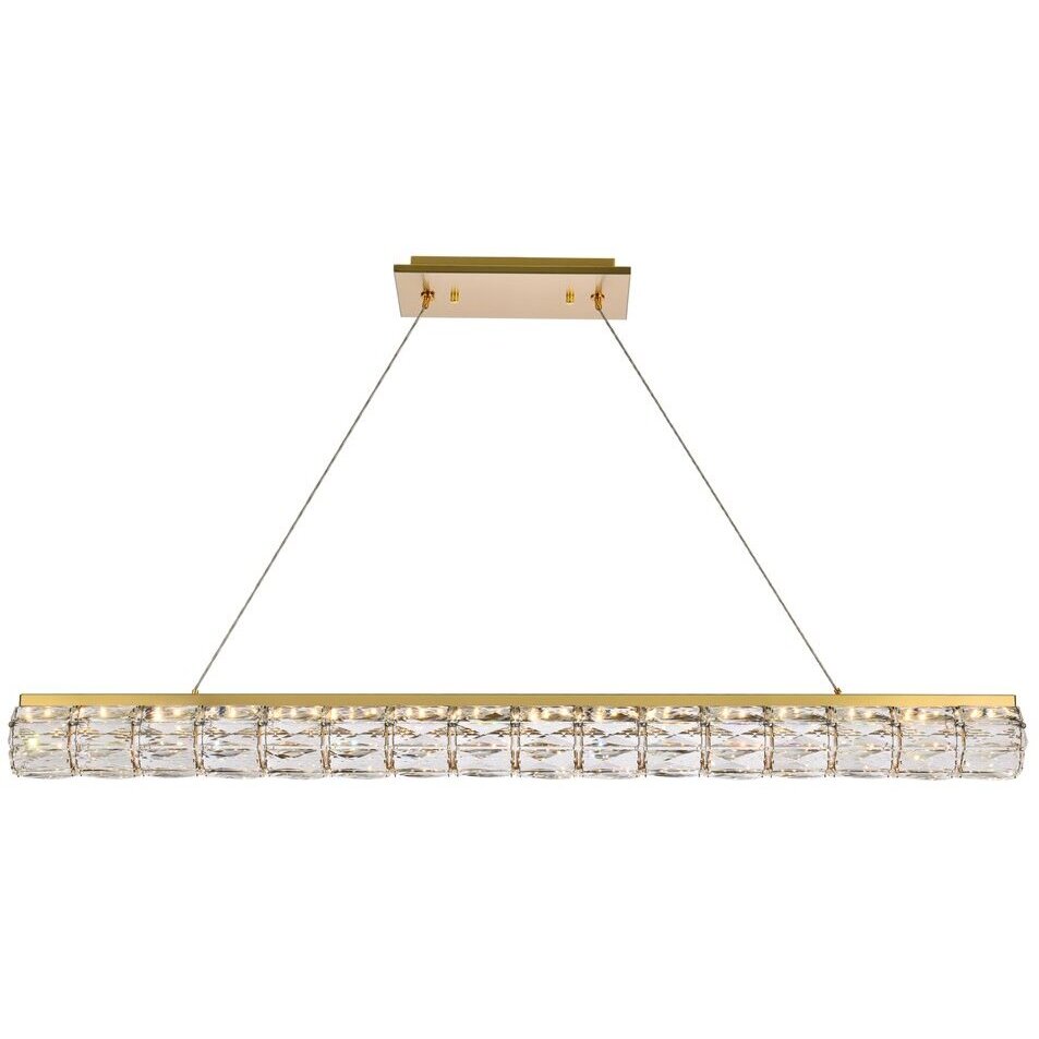Valetta 1 Light 48 inch Gold Linear Pendant Ceiling Light