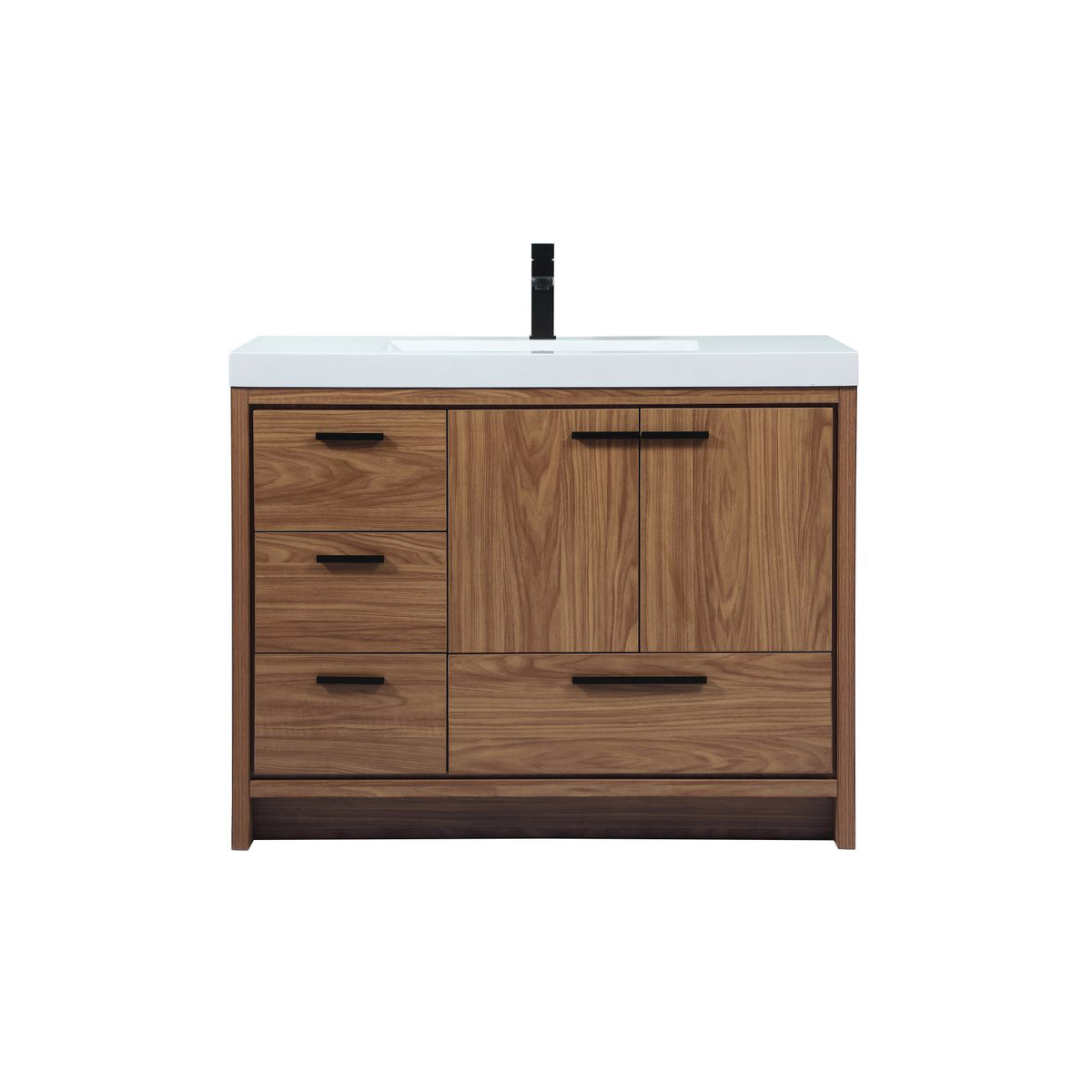 Elegant Lighting VF46042WB Wyatt 42 X 22 X 34 inch Walnut Brown