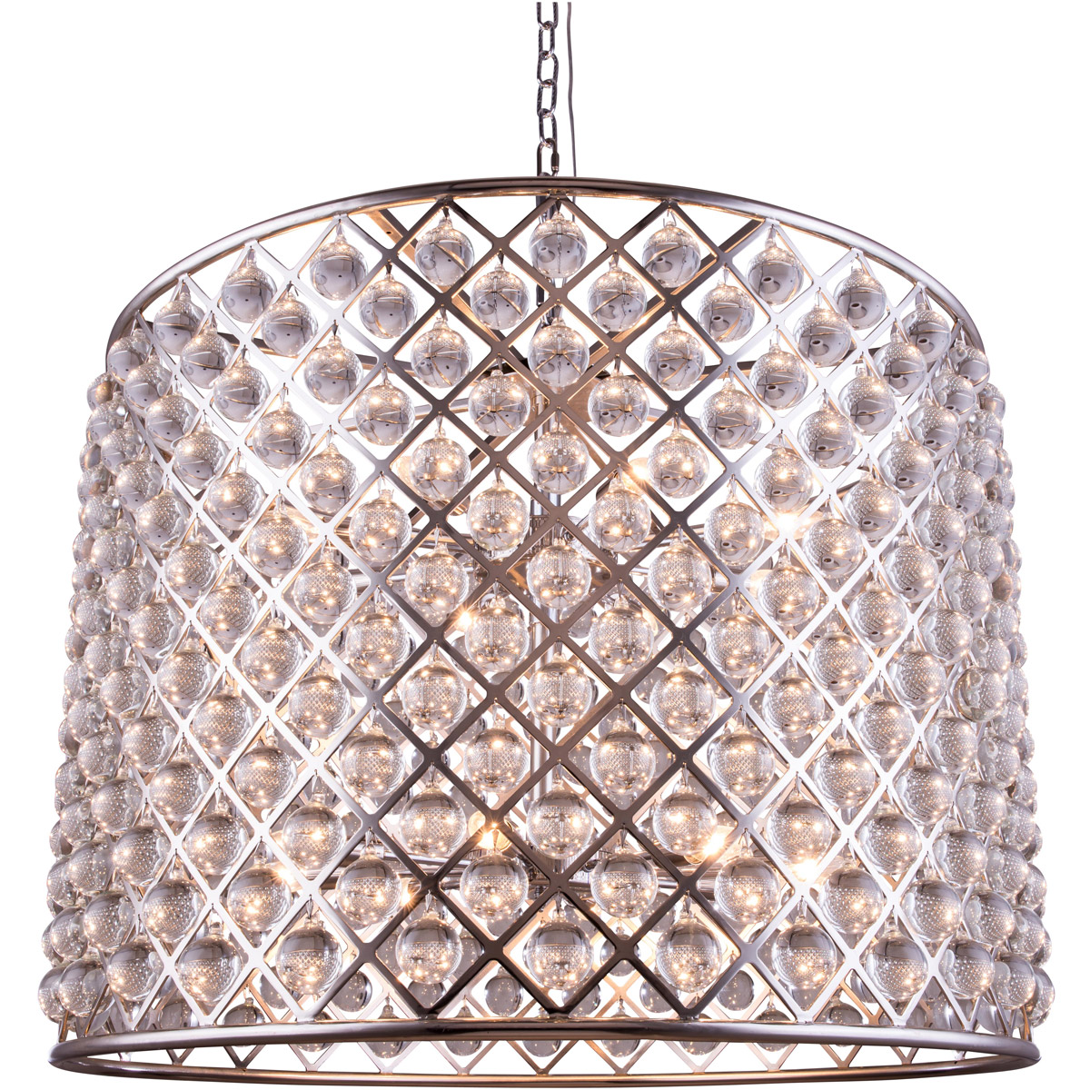 Madison 12 Light 35.5 inch Polished Nickel Pendant Ceiling Light, Urban Classic