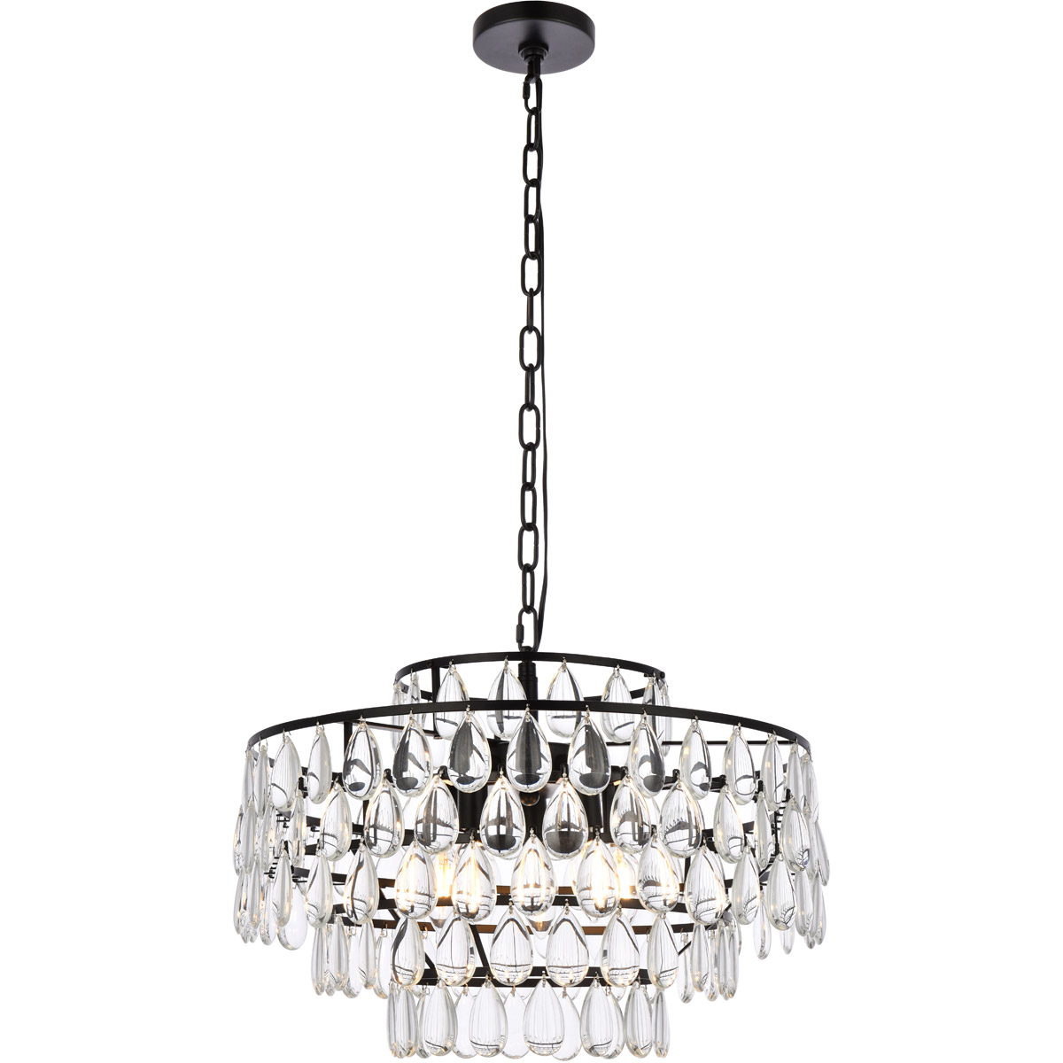 Mila 5 Light 20 inch Black Pendant Ceiling Light