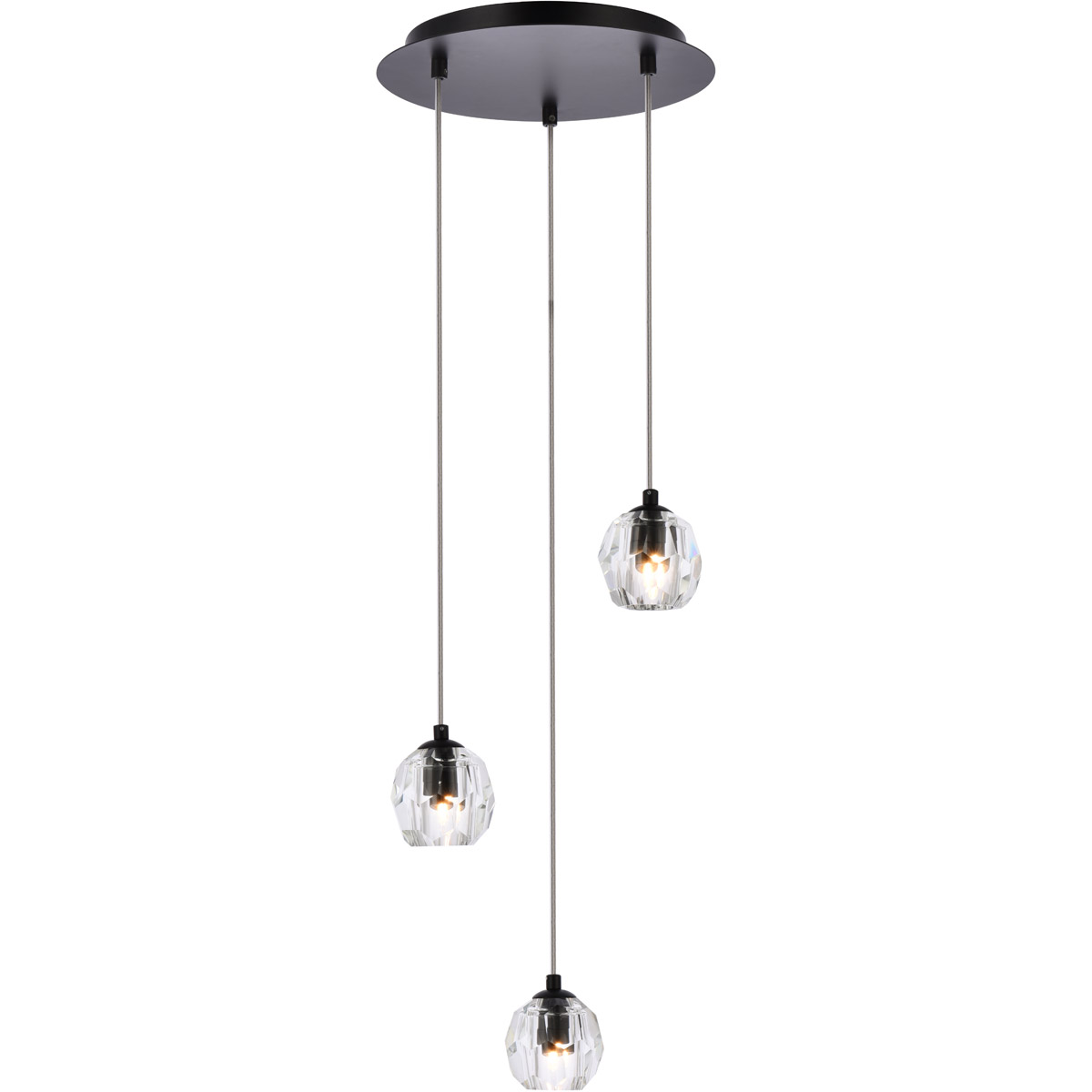 Endor black 3 lamp ceiling light on sale