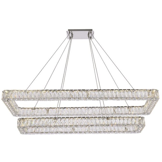 Monroe 2 Light 50 inch Chrome Pendant Ceiling Light