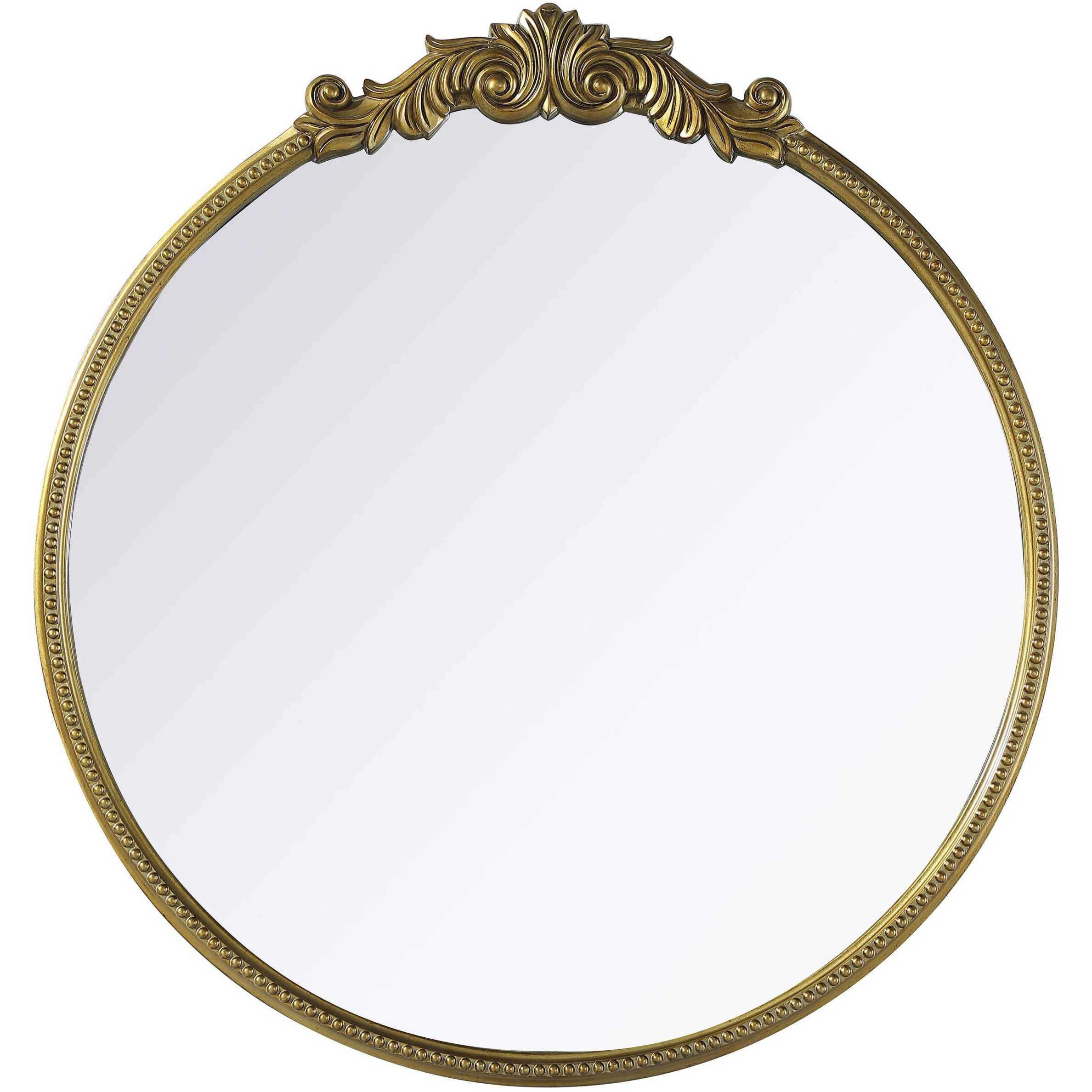 Naomi 45 X 42 inch Antique Brass Mirror