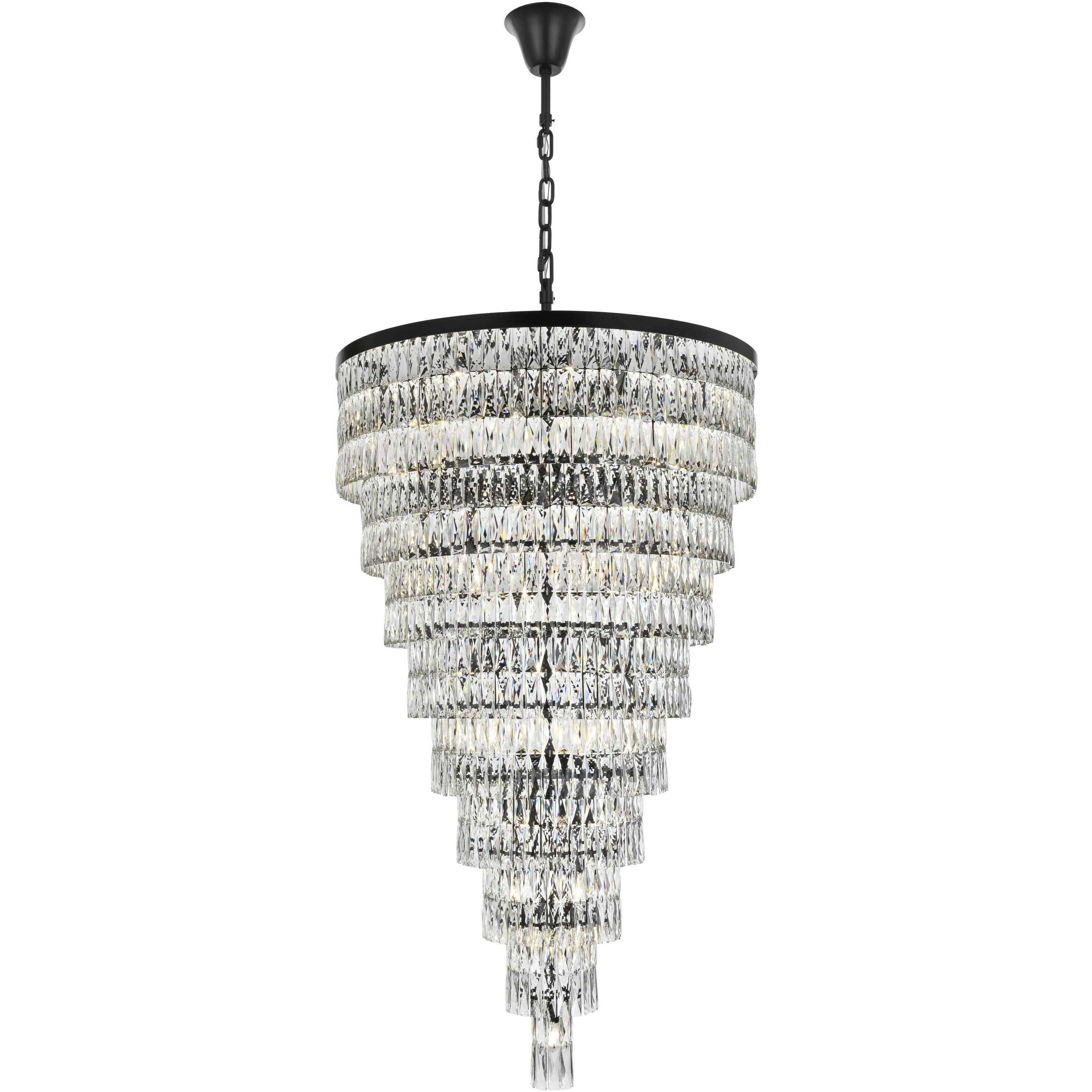 Josephine 61 Light 41 inch Black Chandelier Ceiling Light