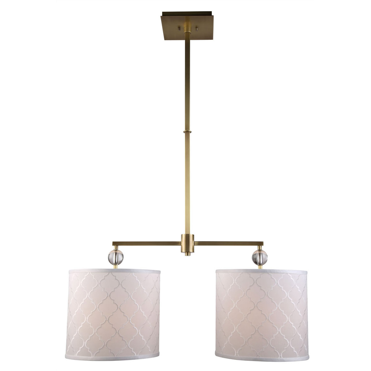 Gemma 2 Light 12 inch Burnished Brass Pendant Ceiling Light, Urban Classic