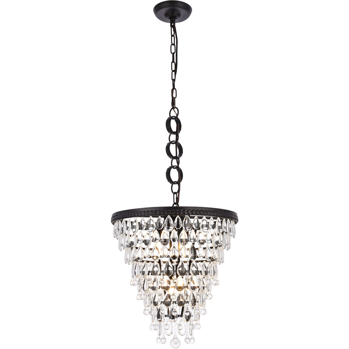 Nordic 5 Light 18 inch Black Pendant Ceiling Light