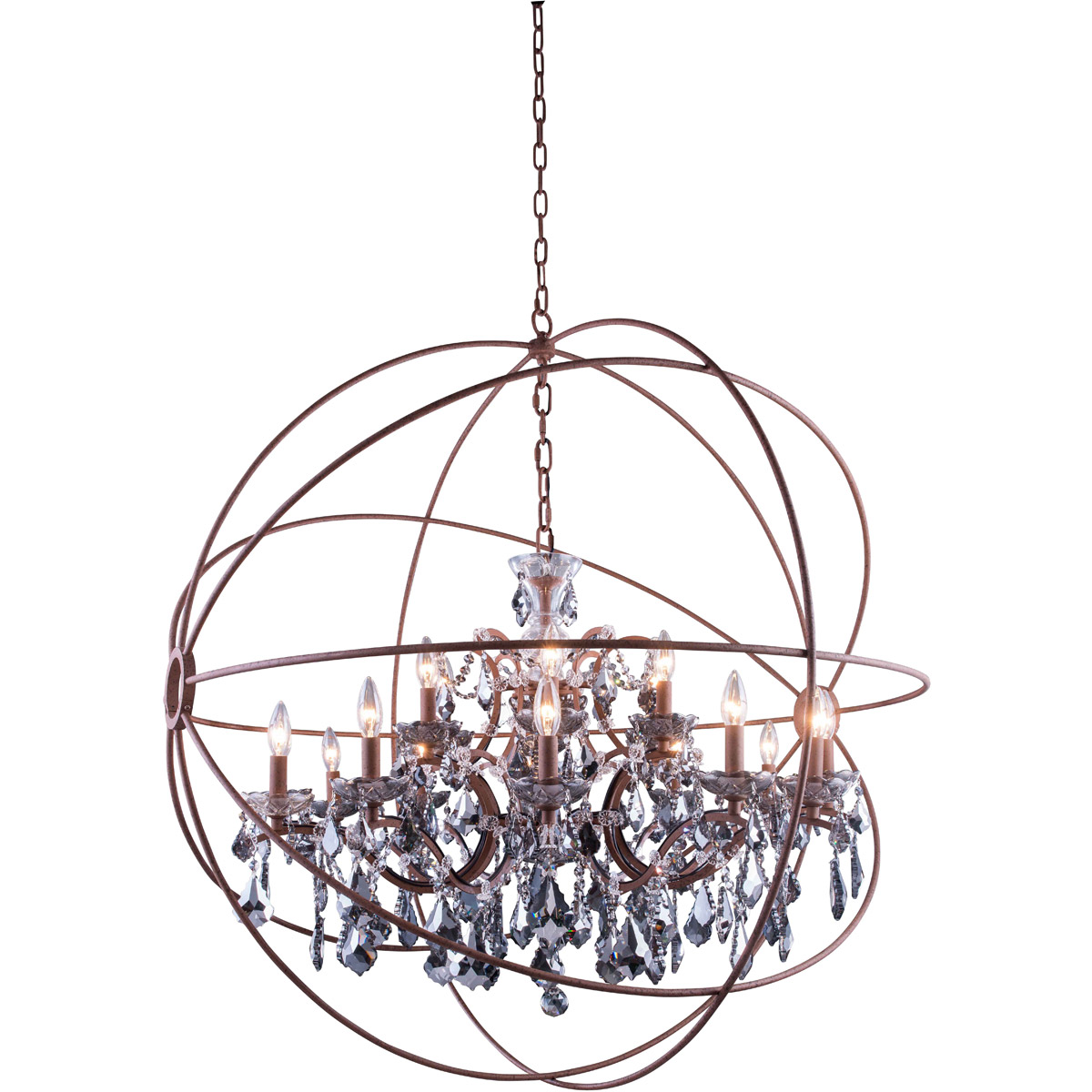 Geneva 18 Light 43.5 inch Rustic Intent Pendant Ceiling Light in Silver Shade, Urban Classic