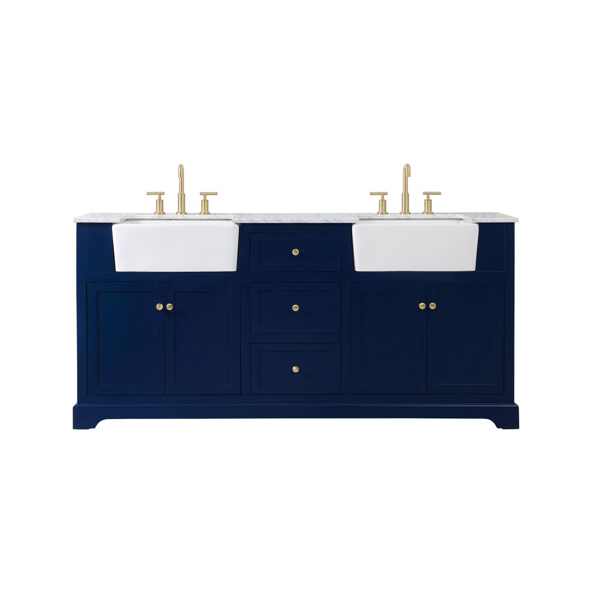 Franklin 72 X 22 X 34.75 inch Blue Bathroom Vanity Cabinet