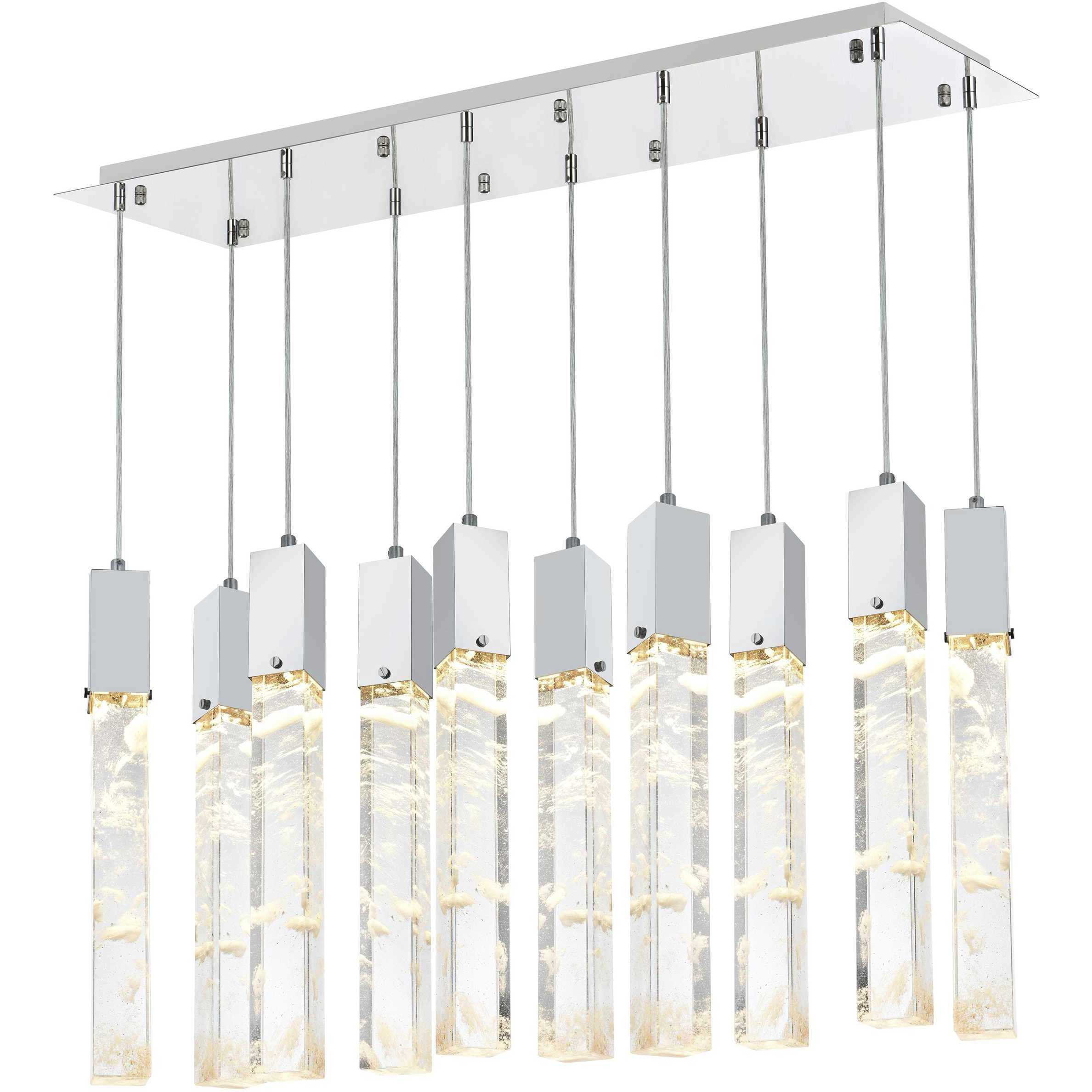 Aurora 10 Light 12 inch Chrome Pendant Ceiling Light