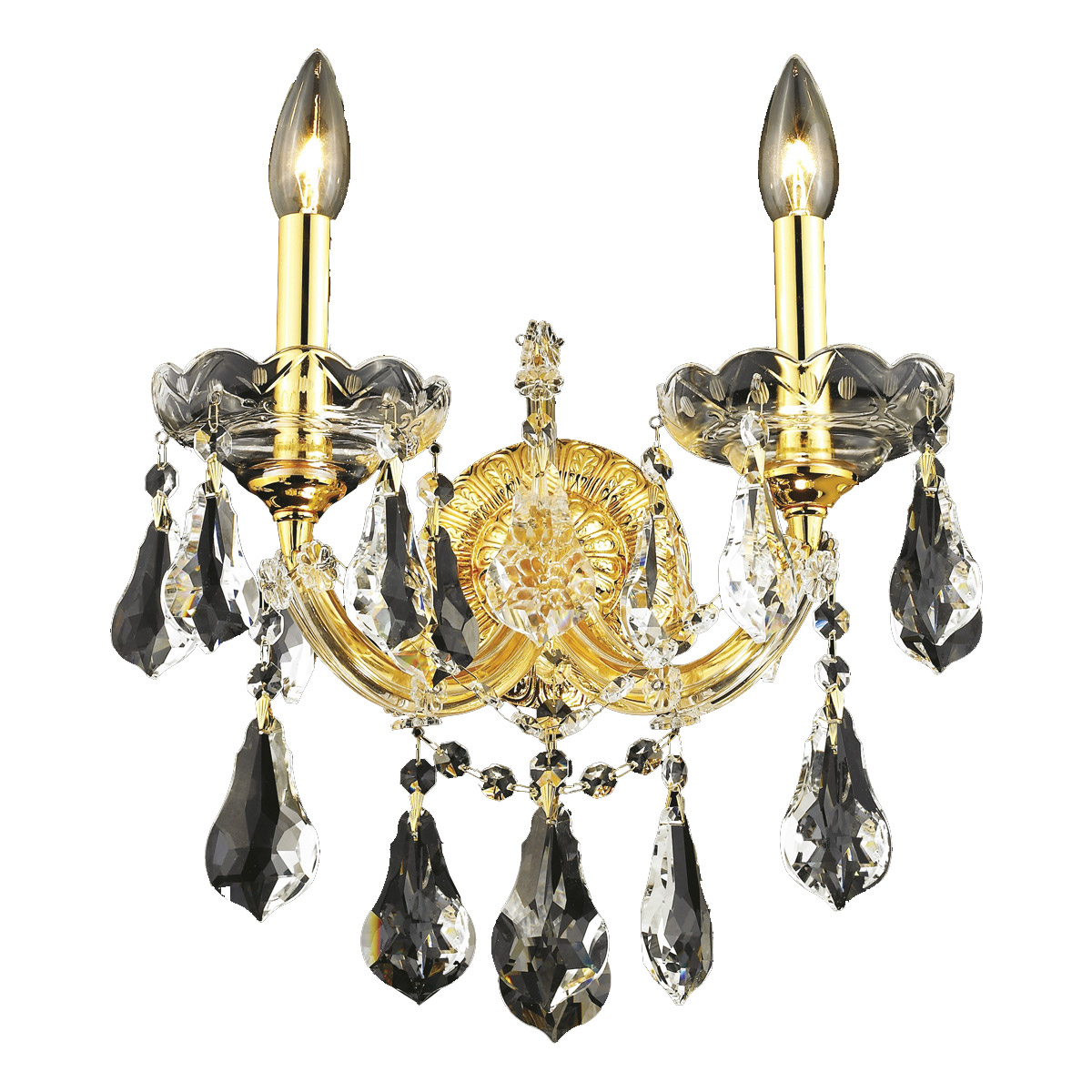 Maria Theresa 2 Light 12 inch Gold Wall Sconce Wall Light in Clear