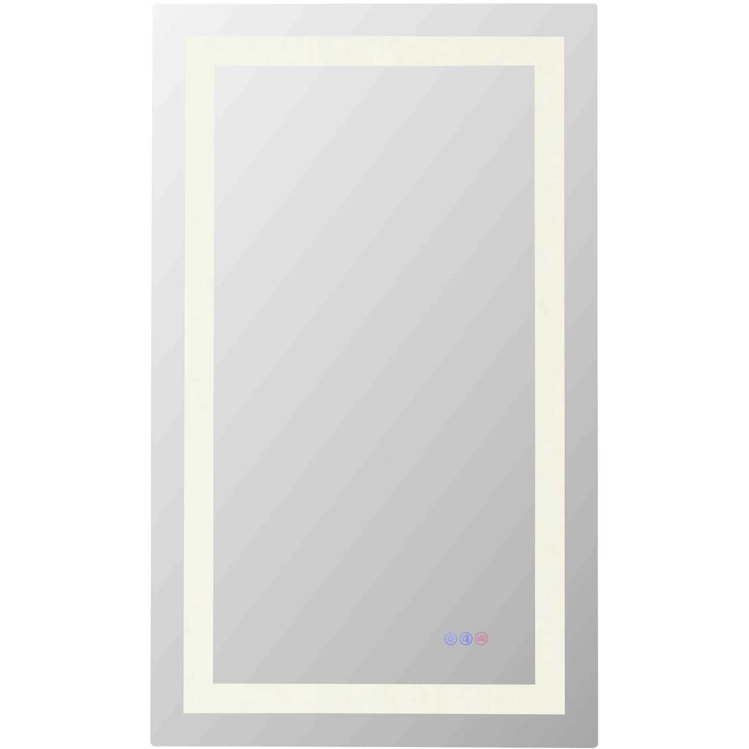 Riven 40 X 24 inch White LED Mirror