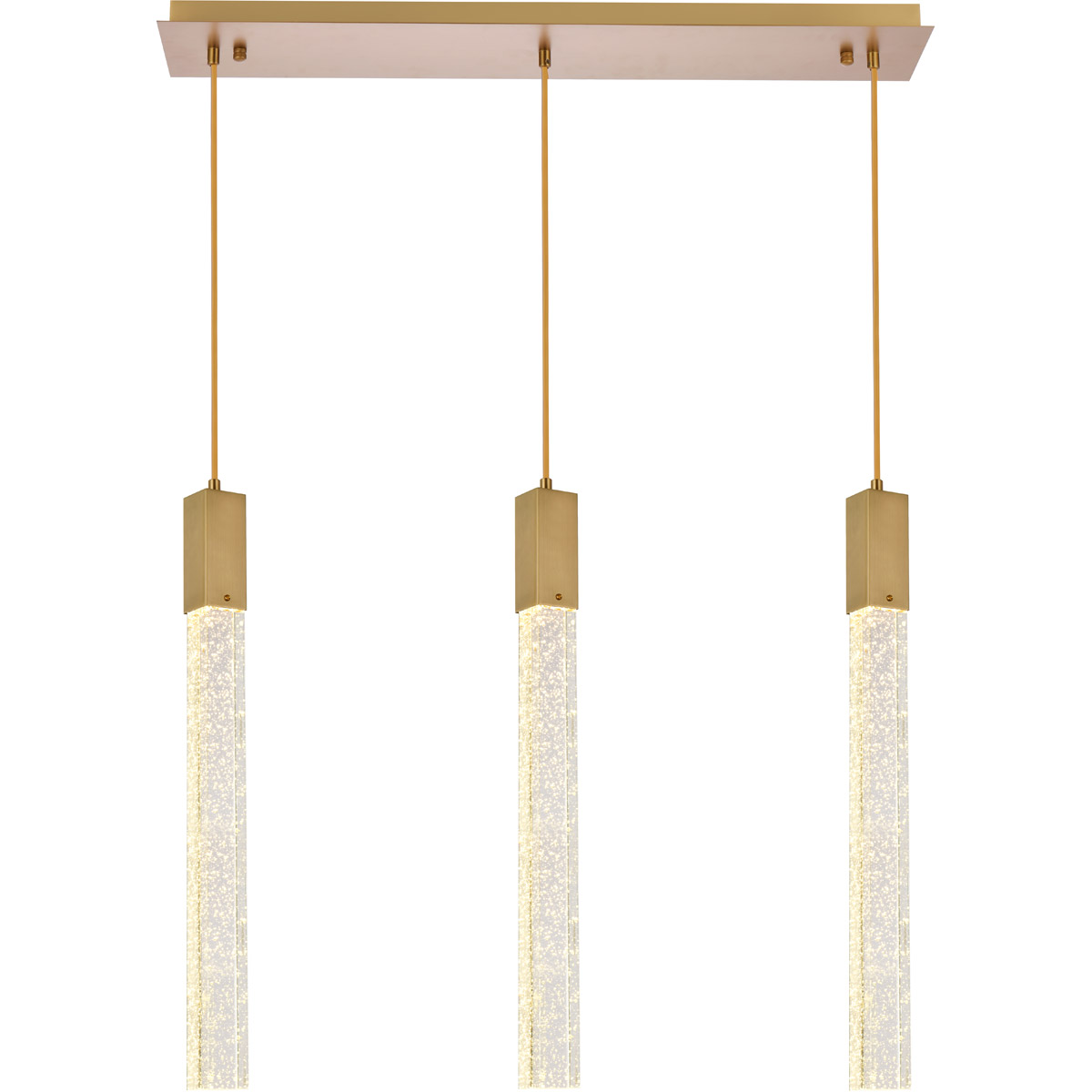 Weston 3 Light 32 inch Satin Gold Pendant Ceiling Light