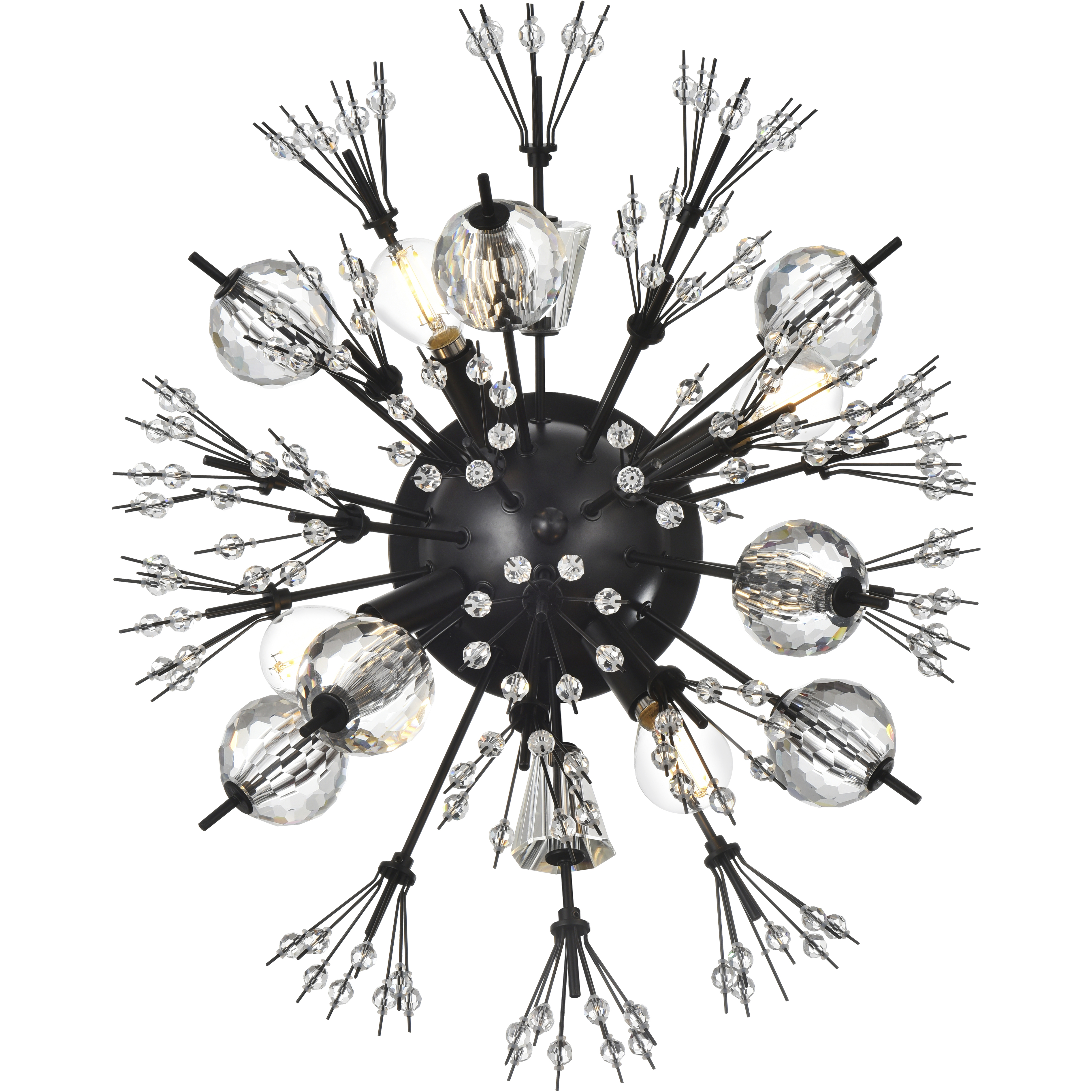 Vera 4 Light 14 inch Black Wall Sconce Wall Light, can be Flush Mounted