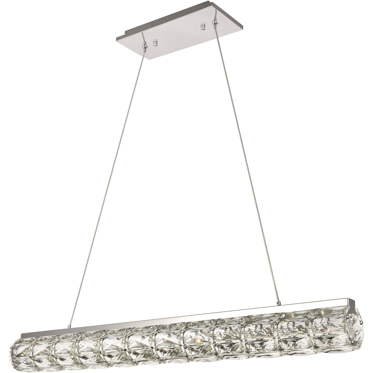 Valetta LED 37 inch Chrome Chandelier Ceiling Light