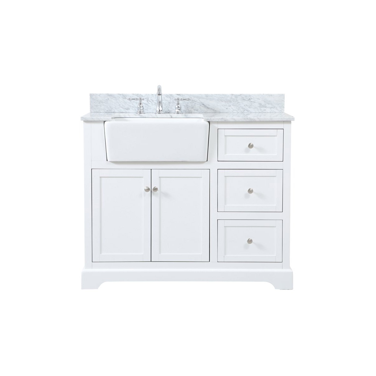 Franklin 42 X 22 X 34.75 inch White Bathroom Vanity Cabinet