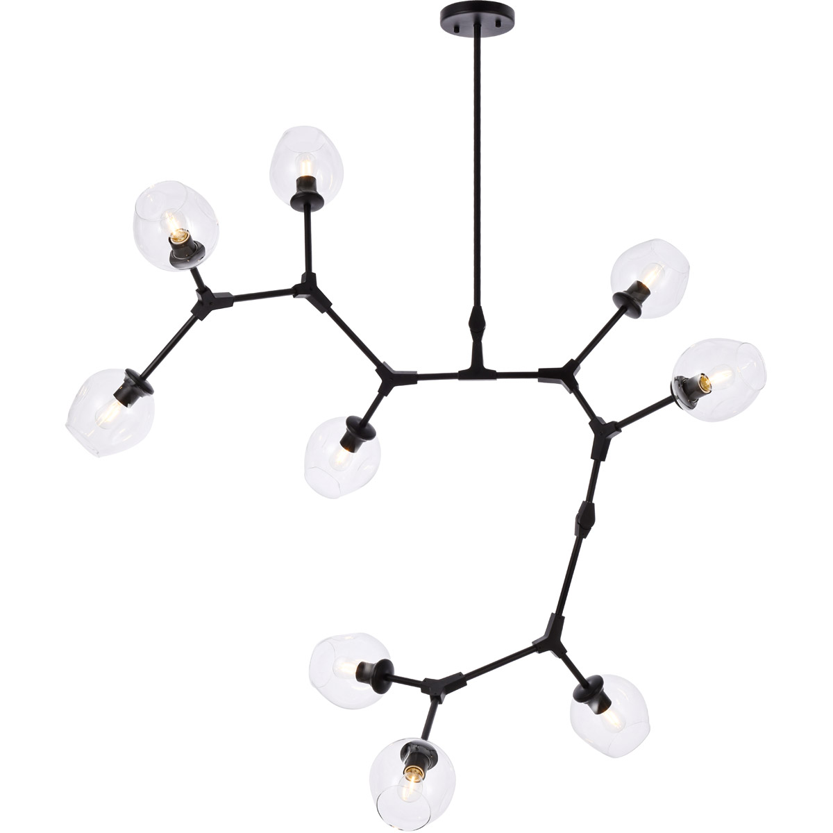 Cavoli 9 Light 79 inch Black Chandelier Ceiling Light