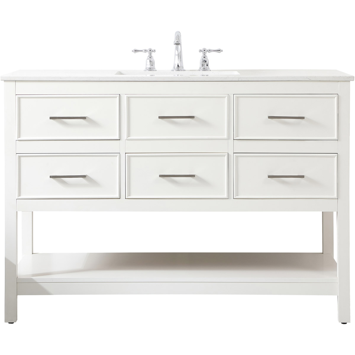 Sinclaire 48 X 22 X 34 inch White Vanity Sink Set