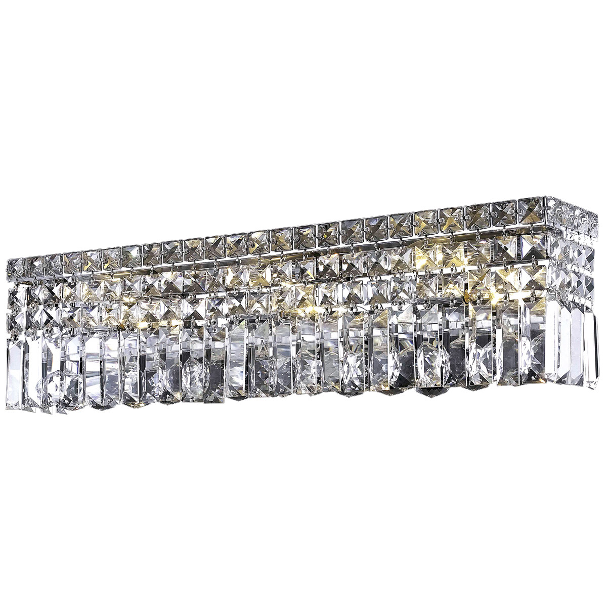 Maxime 4 Light 18 inch Chrome Vanity Light Wall Light in Clear, Royal Cut