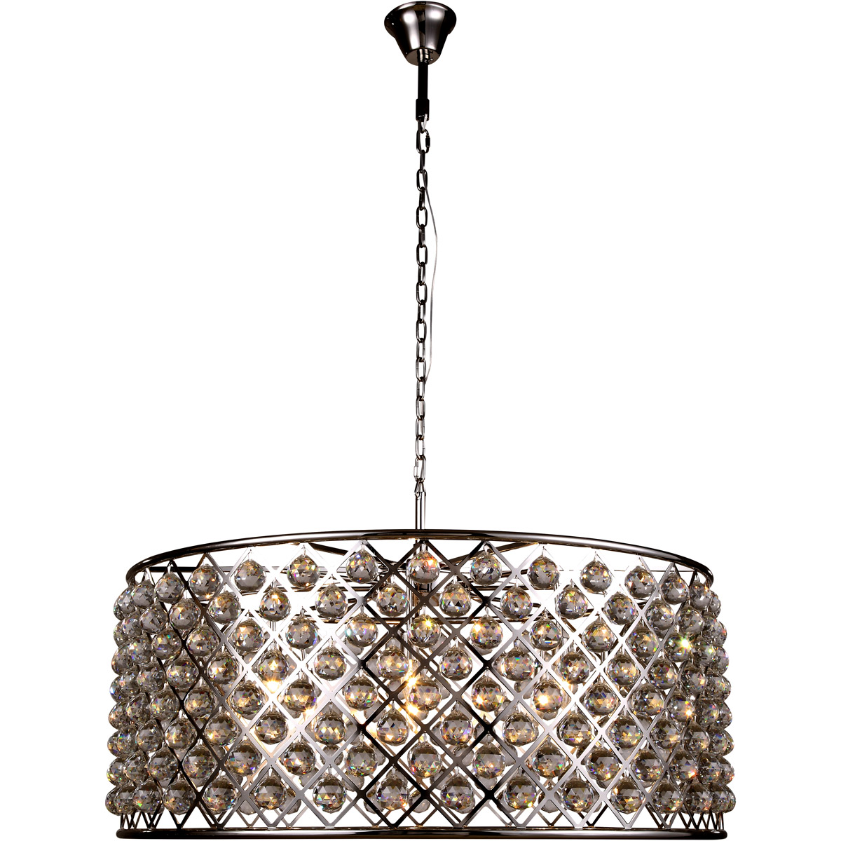 Madison 10 Light 43.5 inch Polished Nickel Pendant Ceiling Light in Clear, Urban Classic