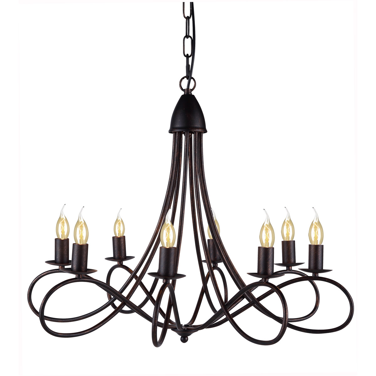 Lyndon 8 Light 28 inch Dark Bronze Pendant Ceiling Light, Urban Classic